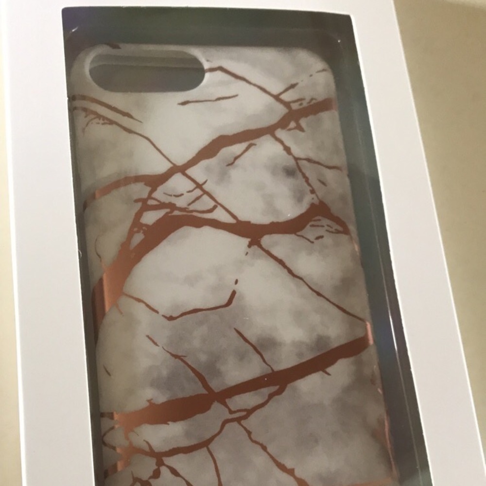 Rose gold marble I phone cover